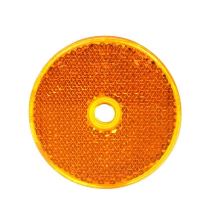 Truck-Lite Signal-Stat, 2 Round, Yellow, Reflector, 1 Screw/Nail/Rivet 52A